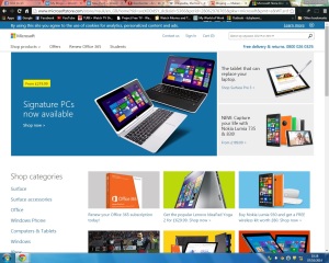 Microsoft website